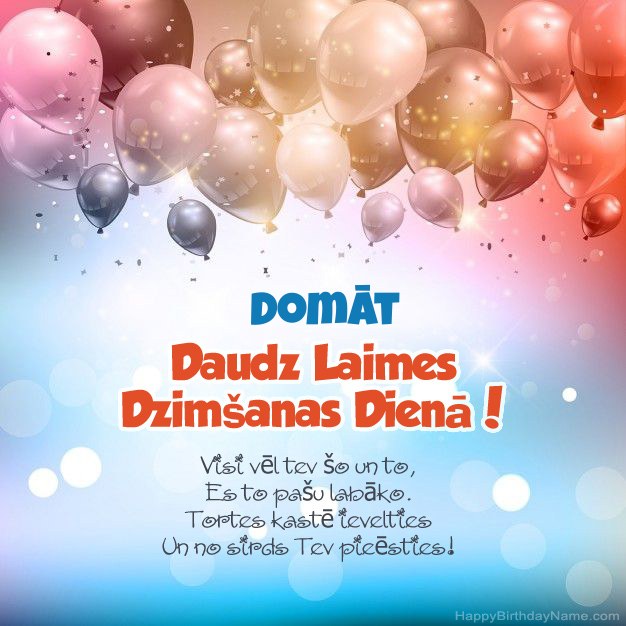 Dzejoļi dzimšanas dienā vietnei Domāt