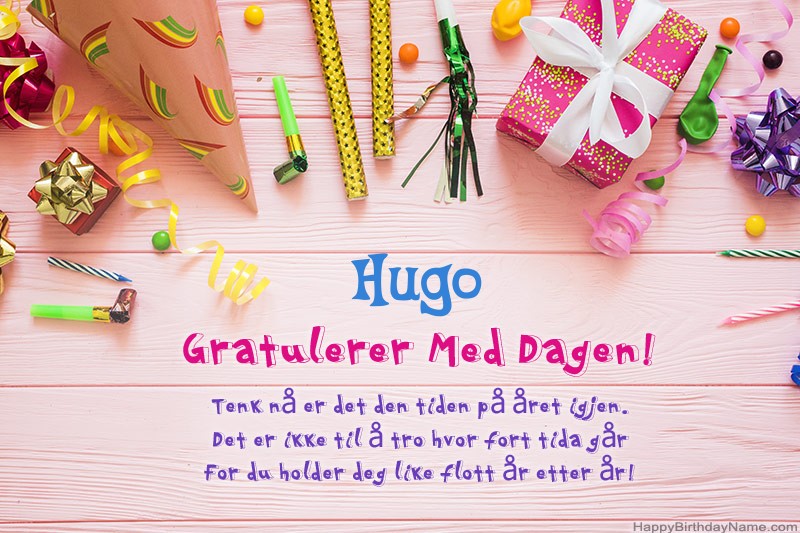 Gratulerer med fødselsdagen Hugo i bilder Gratulerer med fødselsdagen Hugo i bilder