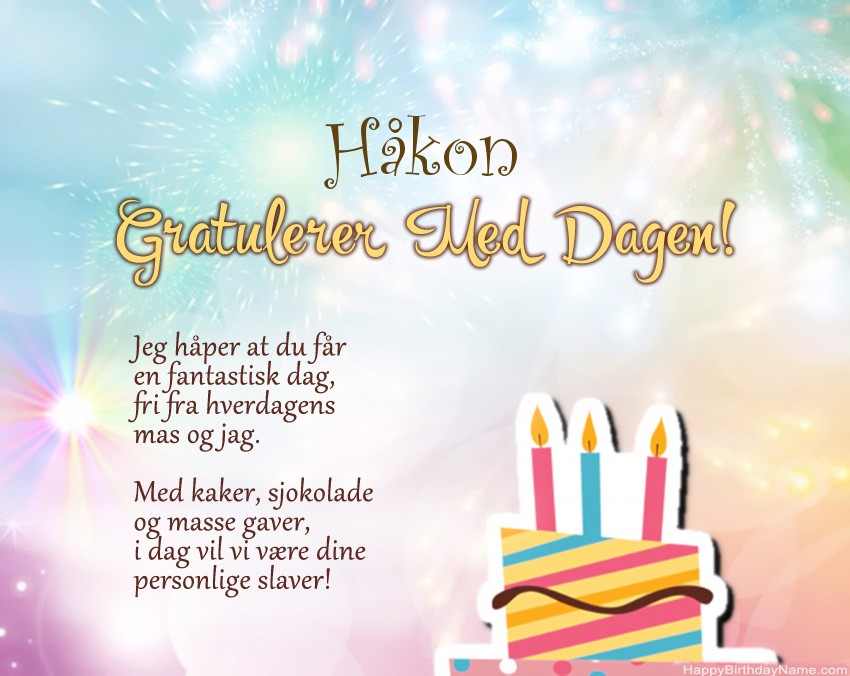 Dikt på fødselsdag for Håkon