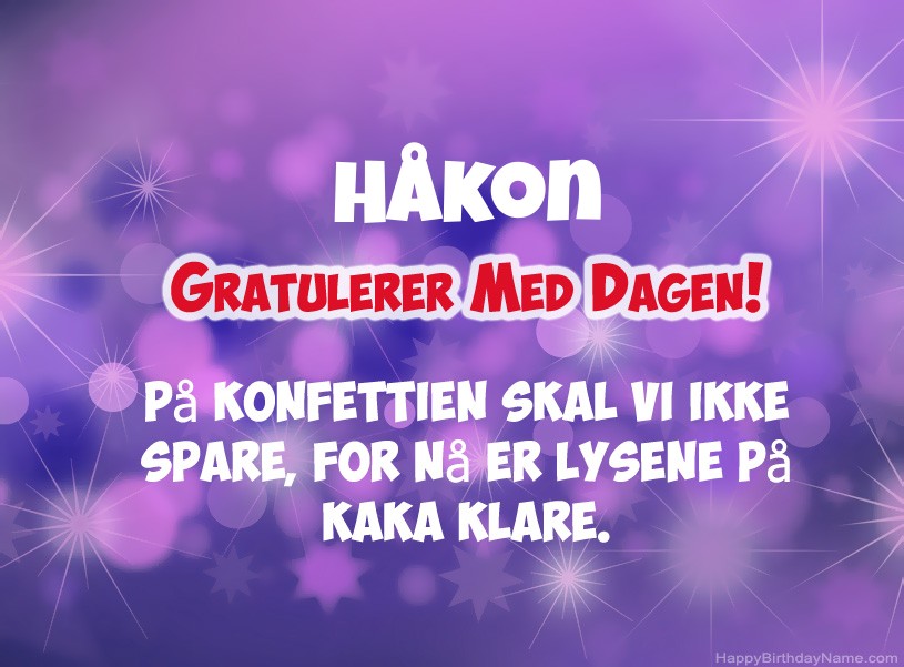 Ønsker Håkon for gratulerer med dagen