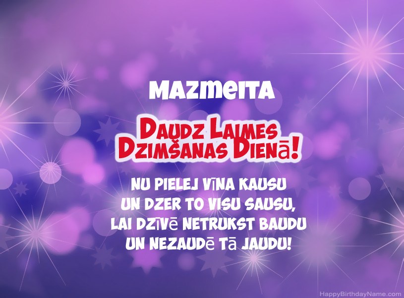 Skaistas bildes Mazmeita laimīgai dzimšanas dienai
