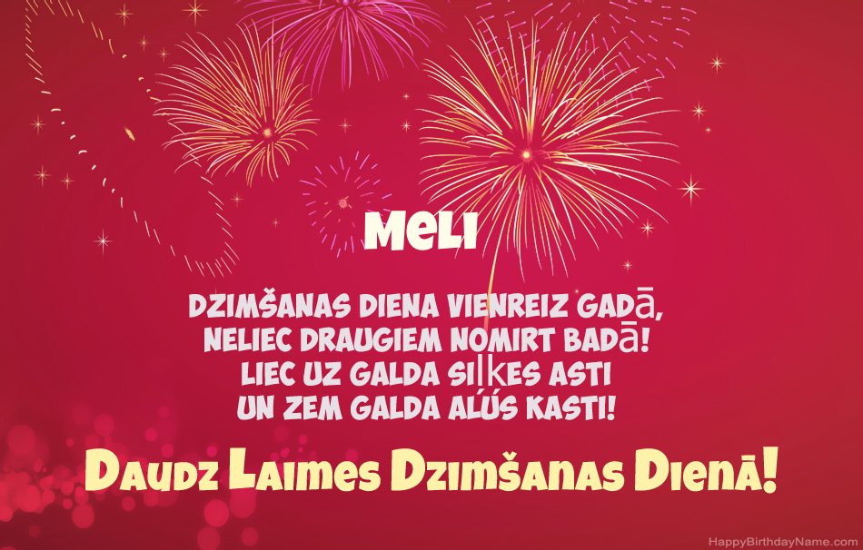 Daudz laimes dzimšanas dienā Meli, skaisti dzejoļi Daudz laimes dzimšanas dienā Meli, skaisti dzejoļi