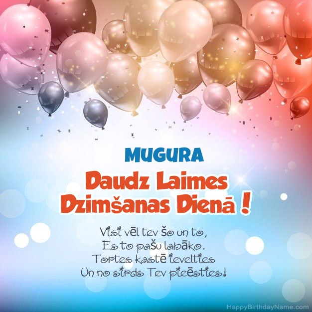 Dzejoļi dzimšanas dienā vietnei Mugura