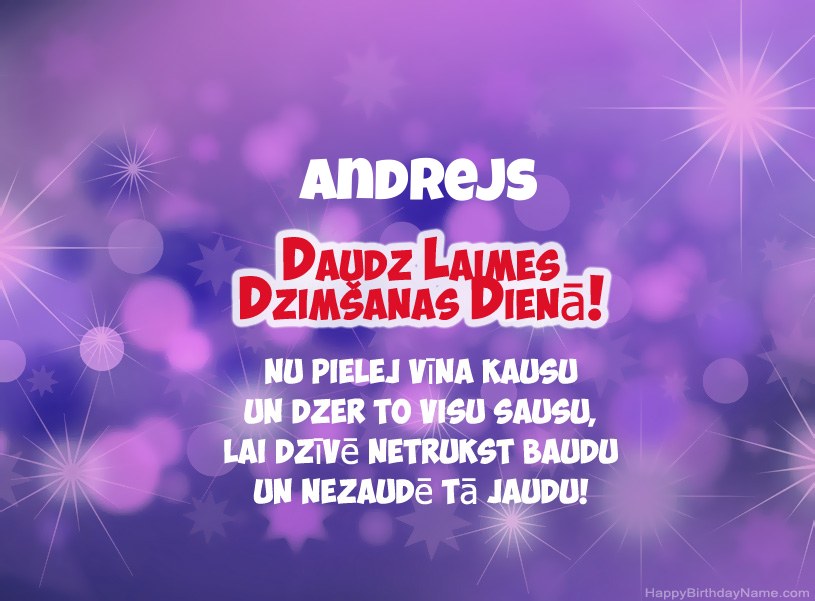 Skaistas bildes Andrejs laimīgai dzimšanas dienai