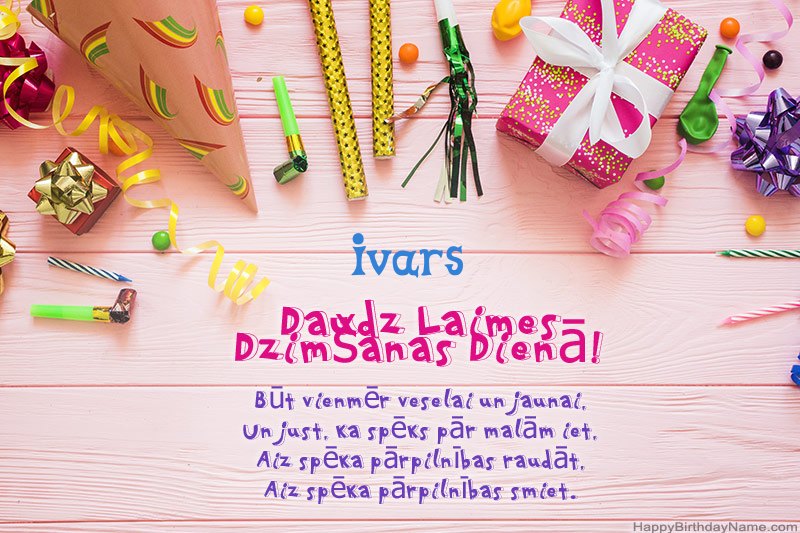 Lejupielādējiet Ivars Happy Birthday kartīti bez maksas Lejupielādējiet Ivars Happy Birthday kartīti bez maksas
