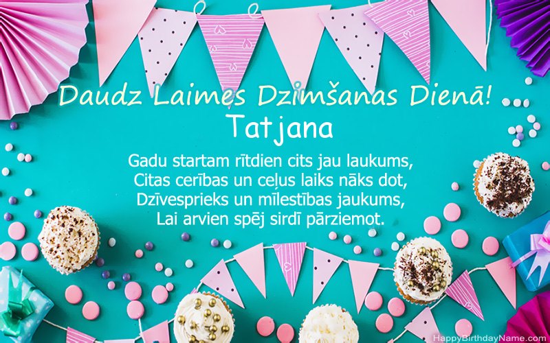 Daudz laimes dzimšanas dienā Tatjana, skaisti attēli Daudz laimes dzimšanas dienā Tatjana, skaisti attēli