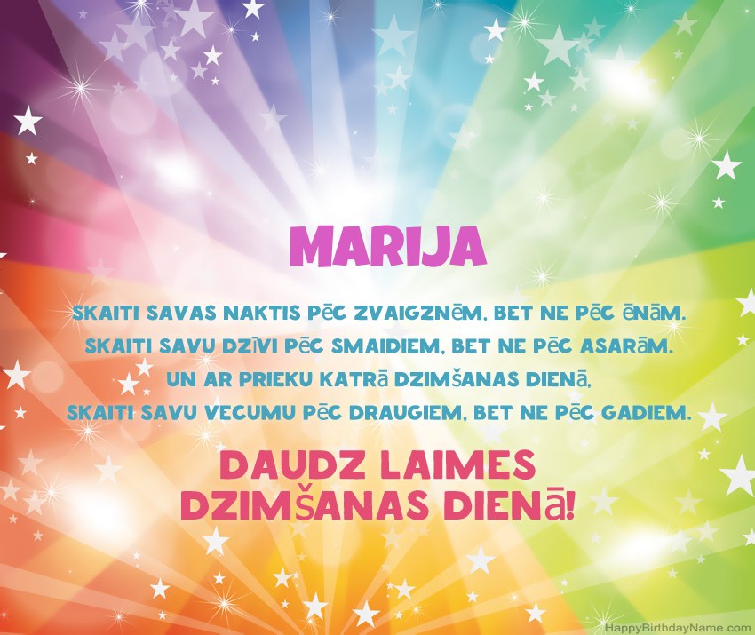Skaistas daudz laimes dzimšanas dienas kartītes uzņēmumam Marija Skaistas daudz laimes dzimšanas dienas kartītes uzņēmumam Marija