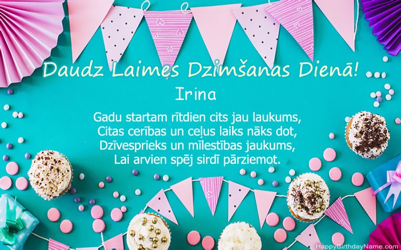 Daudz laimes dzimšanas dienā Irina, skaisti attēli Daudz laimes dzimšanas dienā Irina, skaisti attēli