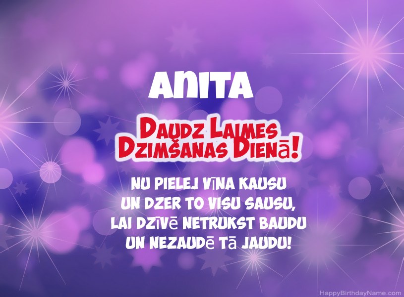 Skaistas bildes Anita laimīgai dzimšanas dienai Skaistas bildes Anita laimīgai dzimšanas dienai
