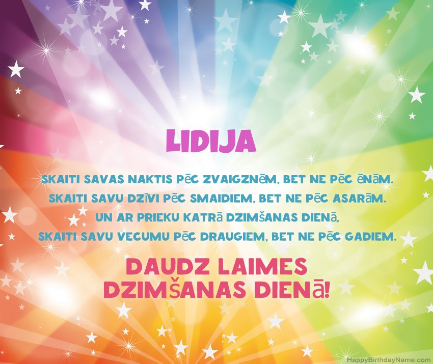 Skaistas daudz laimes dzimšanas dienas kartītes uzņēmumam Lidija Skaistas daudz laimes dzimšanas dienas kartītes uzņēmumam Lidija