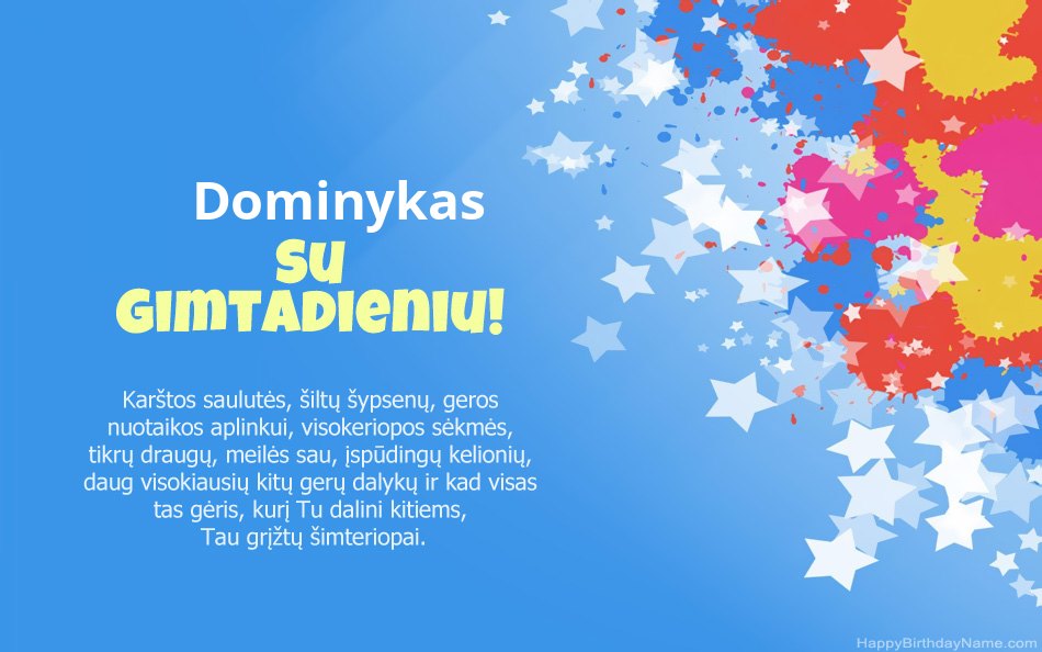 Dominykas su Dominykas gimtadieniu Dominykas su Dominykas gimtadieniu
