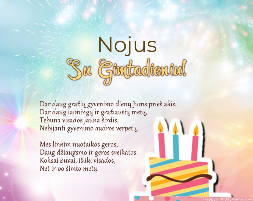Su gimtadieniu Nojus eilutėje