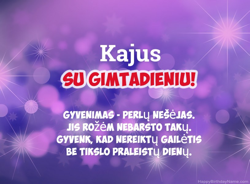 Gražios Kajus gimtadienio nuotraukos
