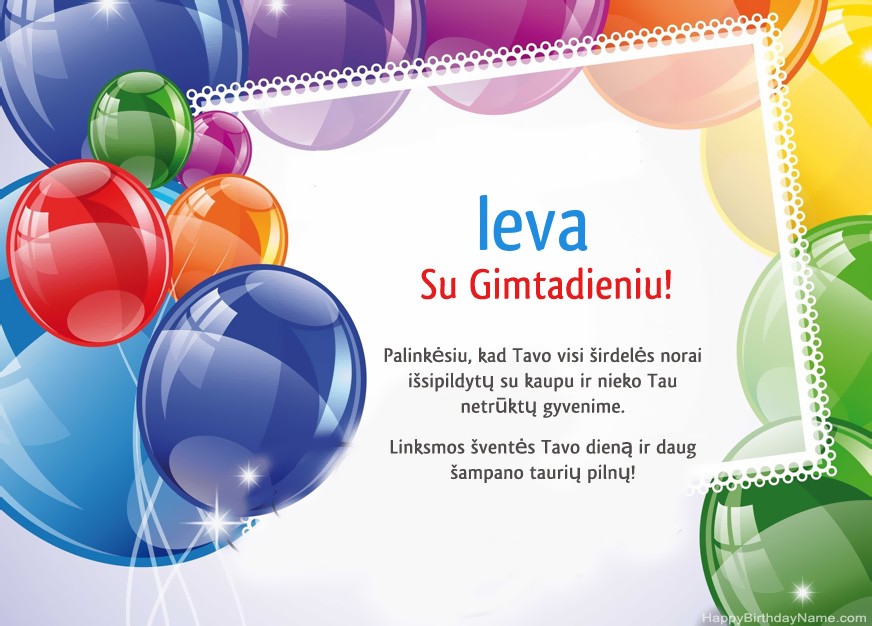 Su gimtadieniu, Ieva!