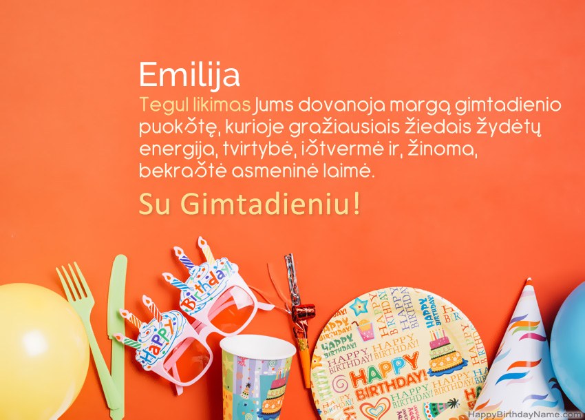 Emìlija gimtadienio atvirukai Emìlija gimtadienio atvirukai