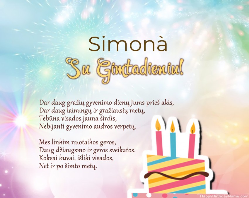 Su gimtadieniu Simonà eilutėje Su gimtadieniu Simonà eilutėje