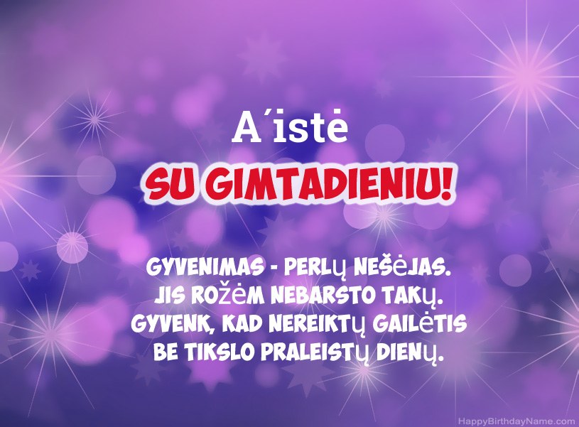 Gražios Áistė gimtadienio nuotraukos