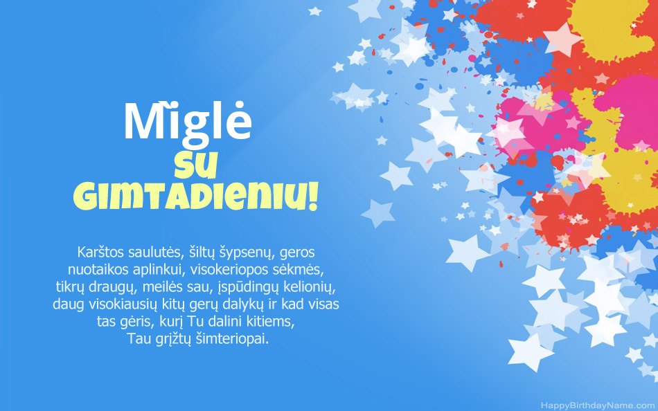 Mìglė su Mìglė gimtadieniu