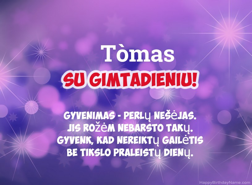 Gražios Tòmas gimtadienio nuotraukos