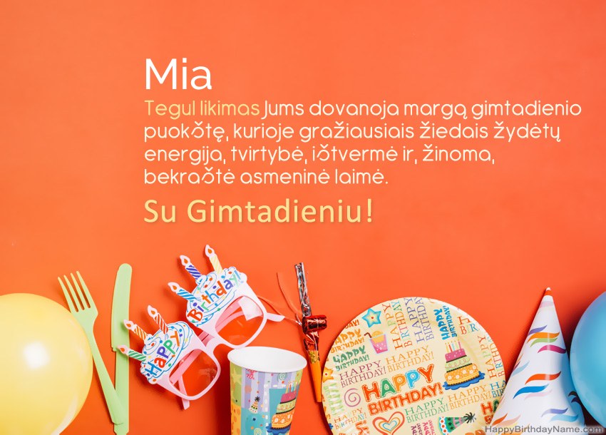 Mia gimtadienio atvirukai