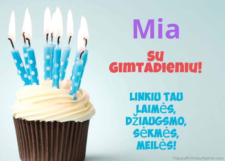 Mia su Mia su gimtadieniu