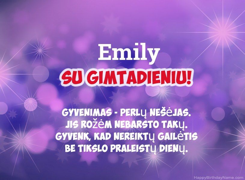 Gražios Emily gimtadienio nuotraukos Gražios Emily gimtadienio nuotraukos