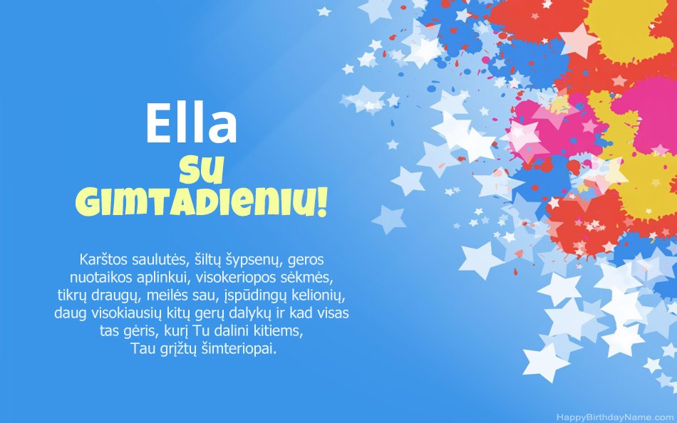 Ella su Ella gimtadieniu