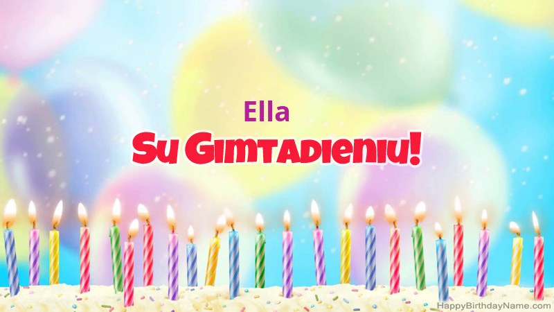 Juokingos gimtadienio atvirukai Ella