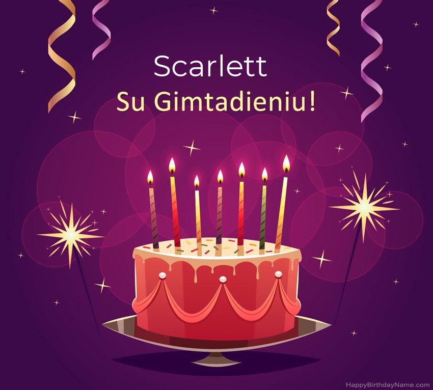 Juokingi sveikinimai su Scarlett gimtadienio proga