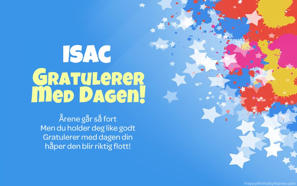 Gratulerer med Isac fødselsdag