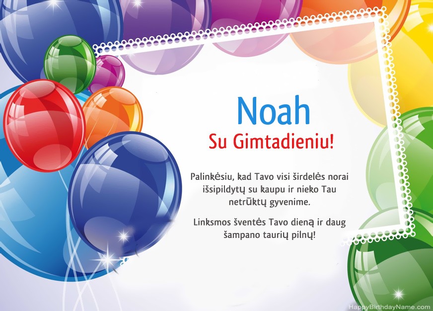 Su gimtadieniu, Noah! Su gimtadieniu, Noah!