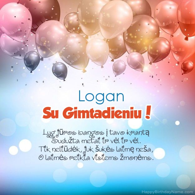 Eilėraščiai Logan gimtadienio proga