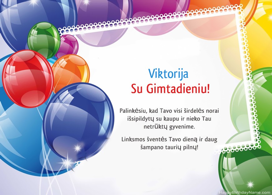 Su gimtadieniu, Viktorija! Su gimtadieniu, Viktorija!