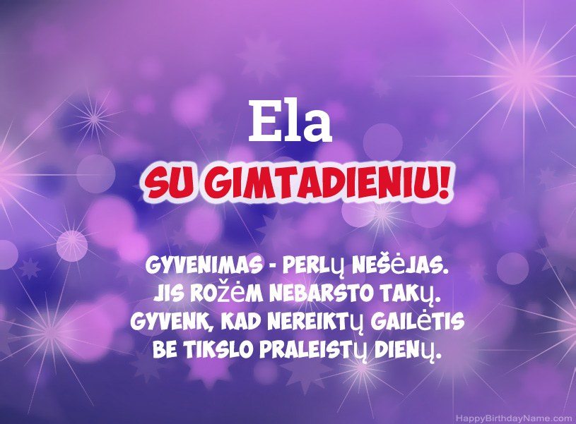 Gražios Ela gimtadienio nuotraukos