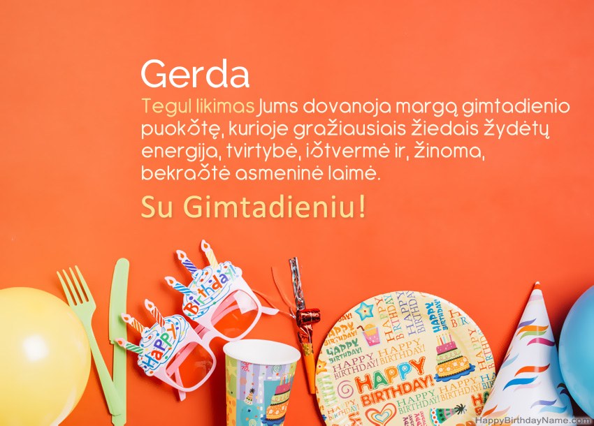 Gerda gimtadienio atvirukai