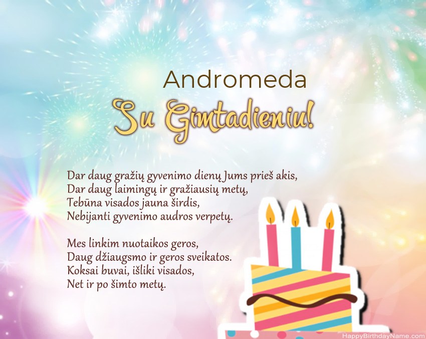 Su gimtadieniu Andromeda eilutėje