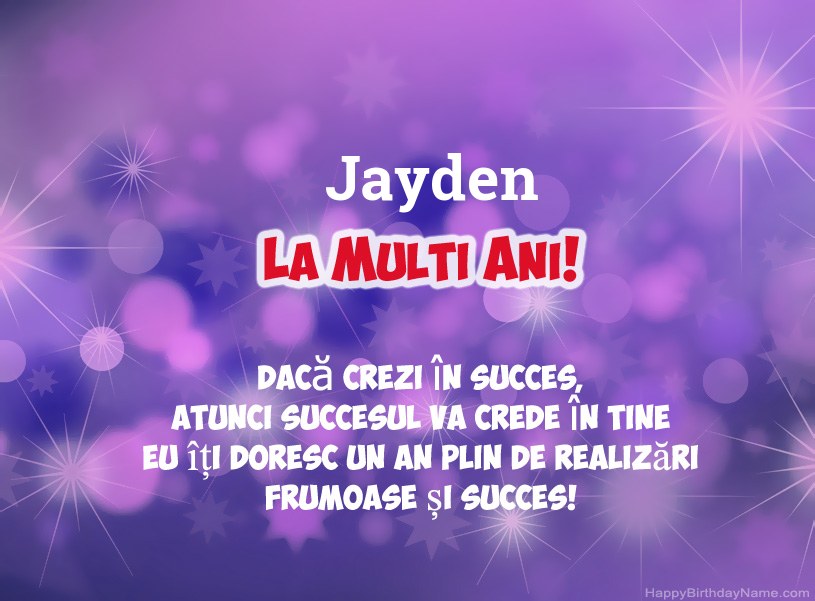 Imagini frumoase pentru mulți ani la Jayden