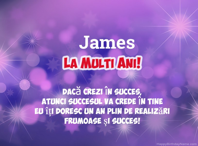 Imagini frumoase pentru mulți ani la James