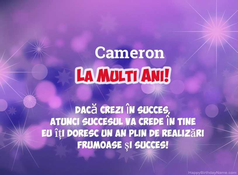 Imagini frumoase pentru mulți ani la Cameron