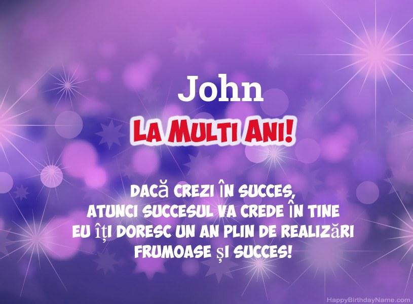 Imagini frumoase pentru mulți ani la John Imagini frumoase pentru mulți ani la John
