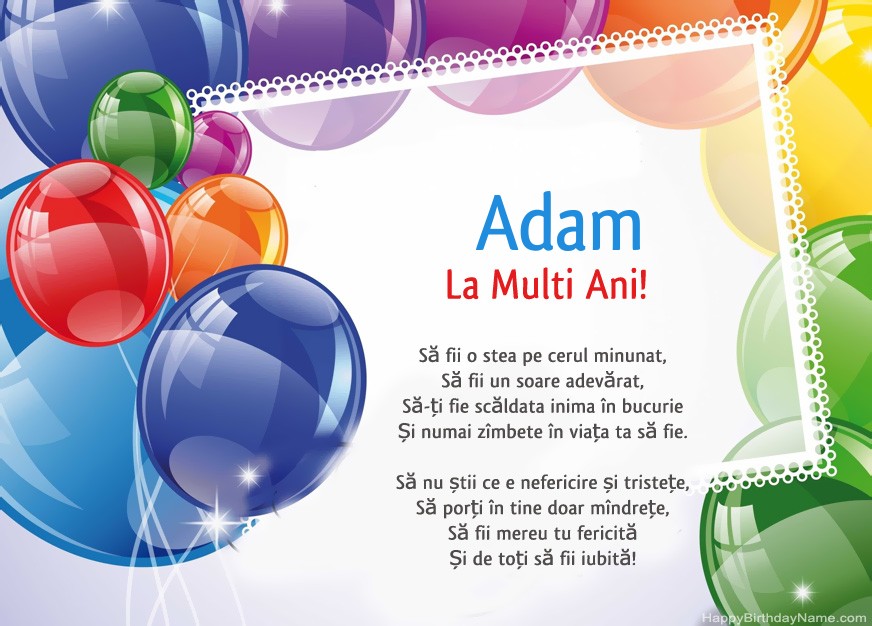 La Multi ani Adam!