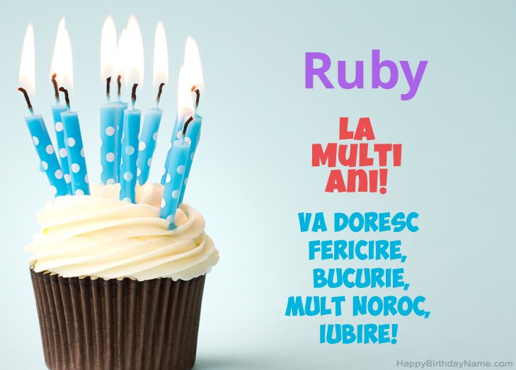 Felicitări pentru ziua de naștere a Ruby Felicitări pentru ziua de naștere a Ruby