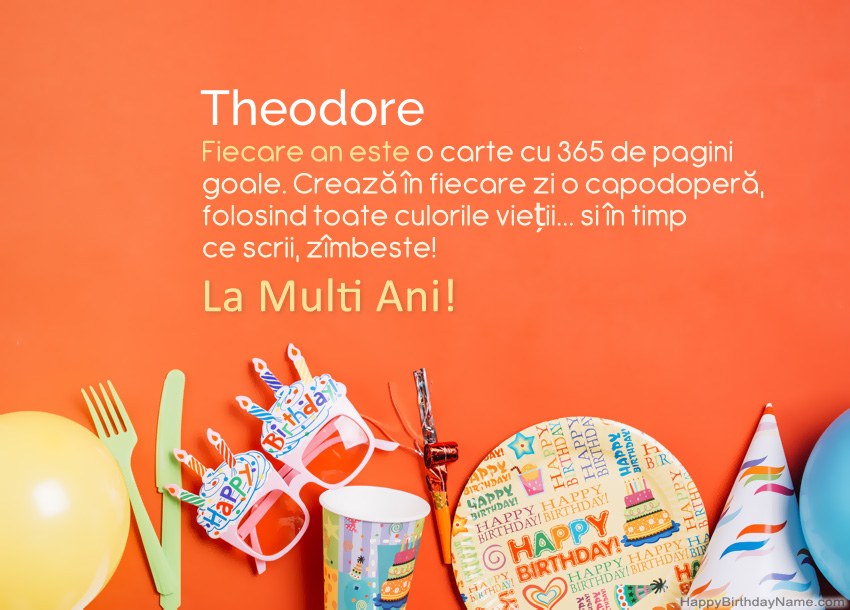 Felicitări la mulți ani pentru Theodore