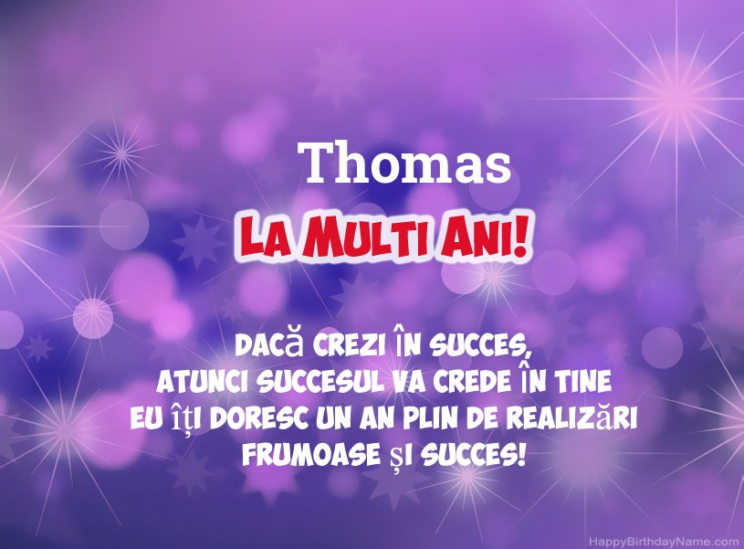 Imagini frumoase pentru mulți ani la Thomas