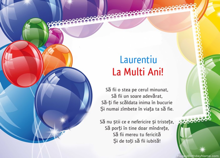 La Multi ani Laurentiu! La Multi ani Laurentiu!