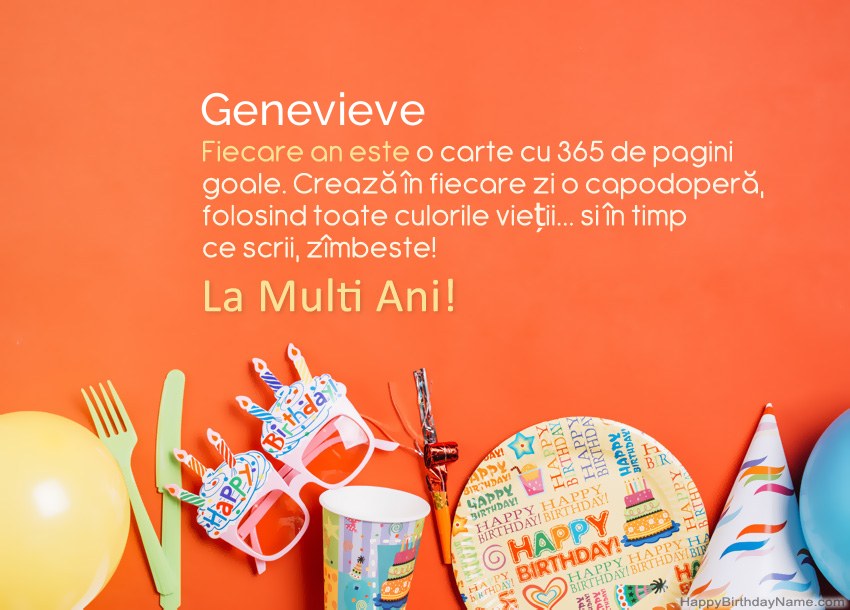 Felicitări la mulți ani pentru Genevieve Felicitări la mulți ani pentru Genevieve