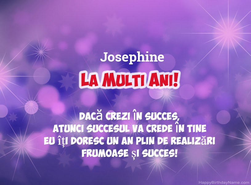 Imagini frumoase pentru mulți ani la Josephine Imagini frumoase pentru mulți ani la Josephine