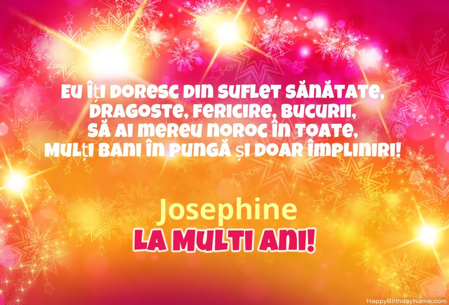 Felicitări frumoase pentru ziua de naștere a Josephine Felicitări frumoase pentru ziua de naștere a Josephine