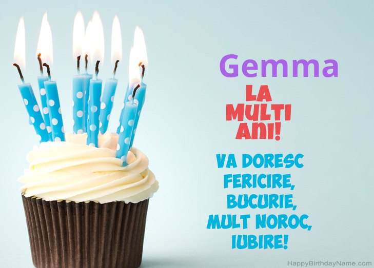 Felicitări pentru ziua de naștere a Gemma Felicitări pentru ziua de naștere a Gemma