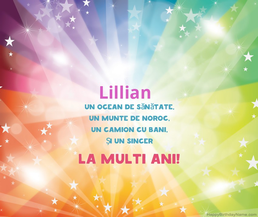 Carduri frumoase la mulți ani pentru Lillian Carduri frumoase la mulți ani pentru Lillian